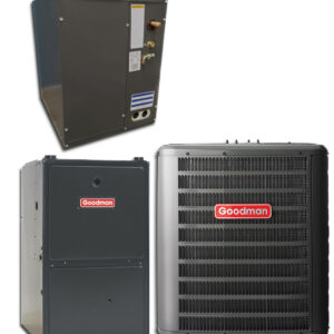 1.5 Ton Goodman 15.2 SEER2 80% AFUE 60K BTU Single Stage Gas Split GLXS4BA1810, GR9S800603B, Cased Coil